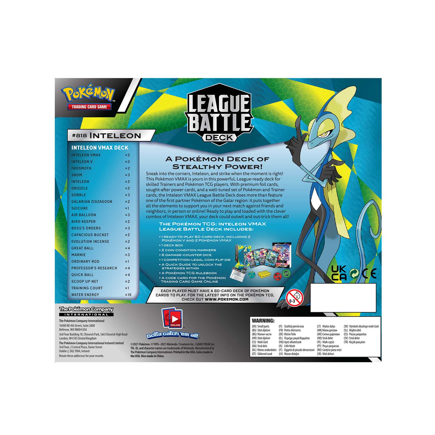 Sword & Shield: Battle Styles - League Battle Deck (Inteleon VMAX) | Total Play