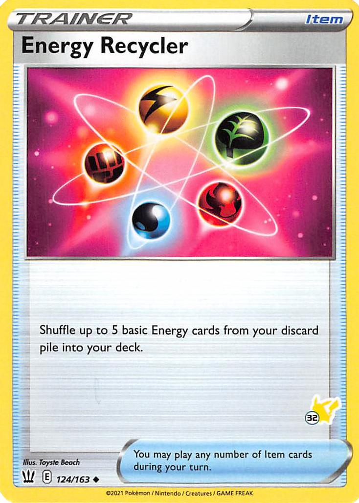 Energy Recycler (124/163) (Pikachu Stamp #32) [Battle Academy 2022] | Total Play