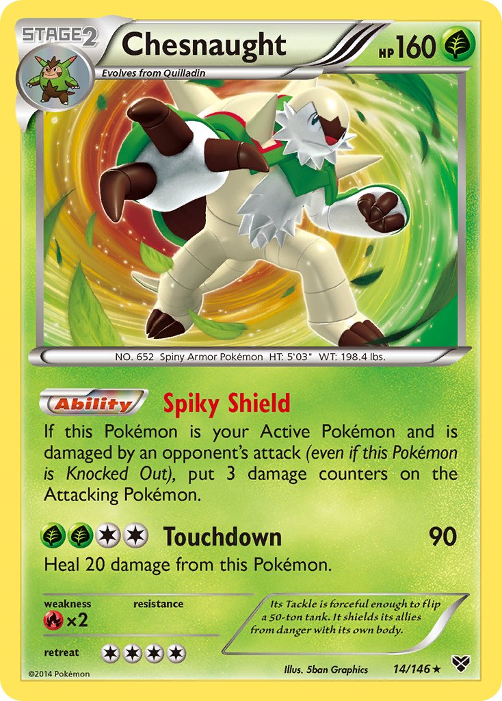 Chesnaught (14/146) (Cosmos Holo) (Blister Exclusive) [XY: Base Set] | Total Play