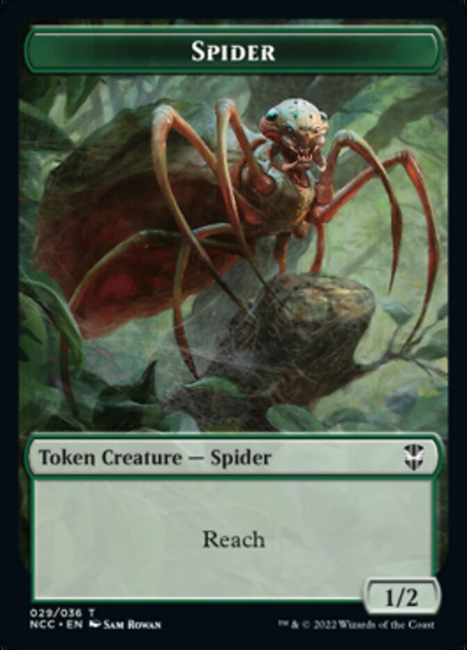 Treefolk // Spider Double-Sided Token [Streets of New Capenna Commander Tokens] | Total Play