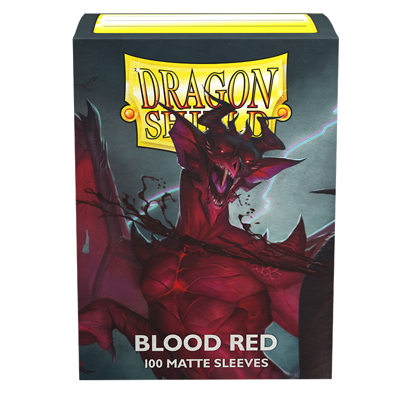 Dragon Shield: Standard 100ct Sleeves - Blood Red (Matte) | Total Play