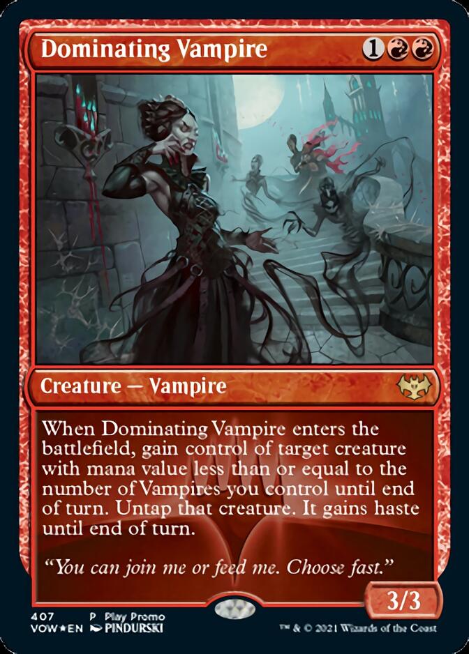 Dominating Vampire (Play Promo) [Innistrad: Crimson Vow Promos] | Total Play