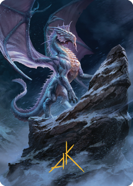 Ancient Silver Dragon Art Card (06) (Gold-Stamped Signature) [Commander Legends: Battle for Baldur's Gate Art Series] | Total Play