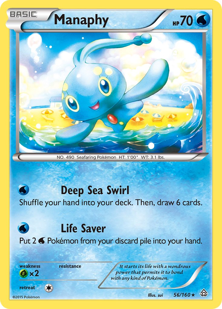 Manaphy (56/160) (Battle Arena Deck Exclusive) (Theme Deck Exclusive) [XY: Primal Clash] | Total Play