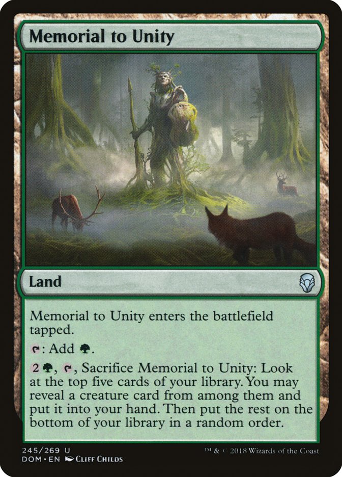 Memorial to Unity [Dominaria] | Total Play