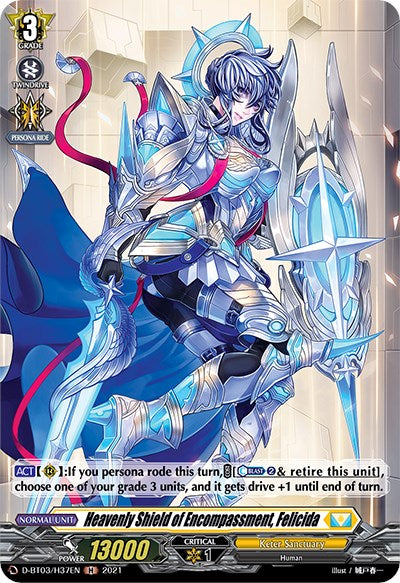 Heavenly Shield of Encompassment, Felicida (D-BT03/H37EN) [Advance of Intertwined Stars] | Total Play