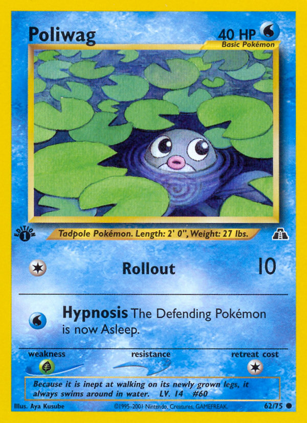 Poliwag (62/75) [Neo Discovery 1st Edition] | Total Play