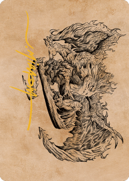 Miirym, Sentinel Wyrm Art Card (Gold-Stamped Signature) [Commander Legends: Battle for Baldur's Gate Art Series] | Total Play