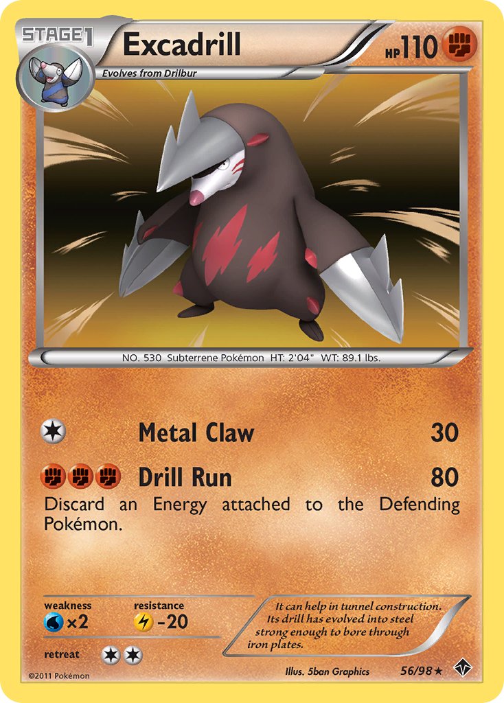 Excadrill (56/98) (Cosmos Holo) (Blister Exclusive) [Black & White: Emerging Powers] | Total Play