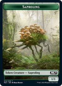 Saproling // Zombie Double-Sided Token [Core Set 2021 Tokens] | Total Play