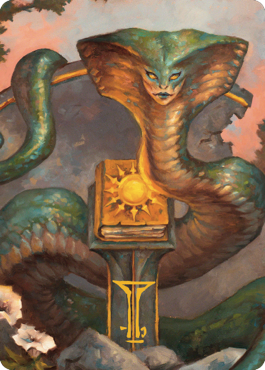 Guardian Naga Art Card (Gold-Stamped Signature) [Commander Legends: Battle for Baldur's Gate Art Series] | Total Play