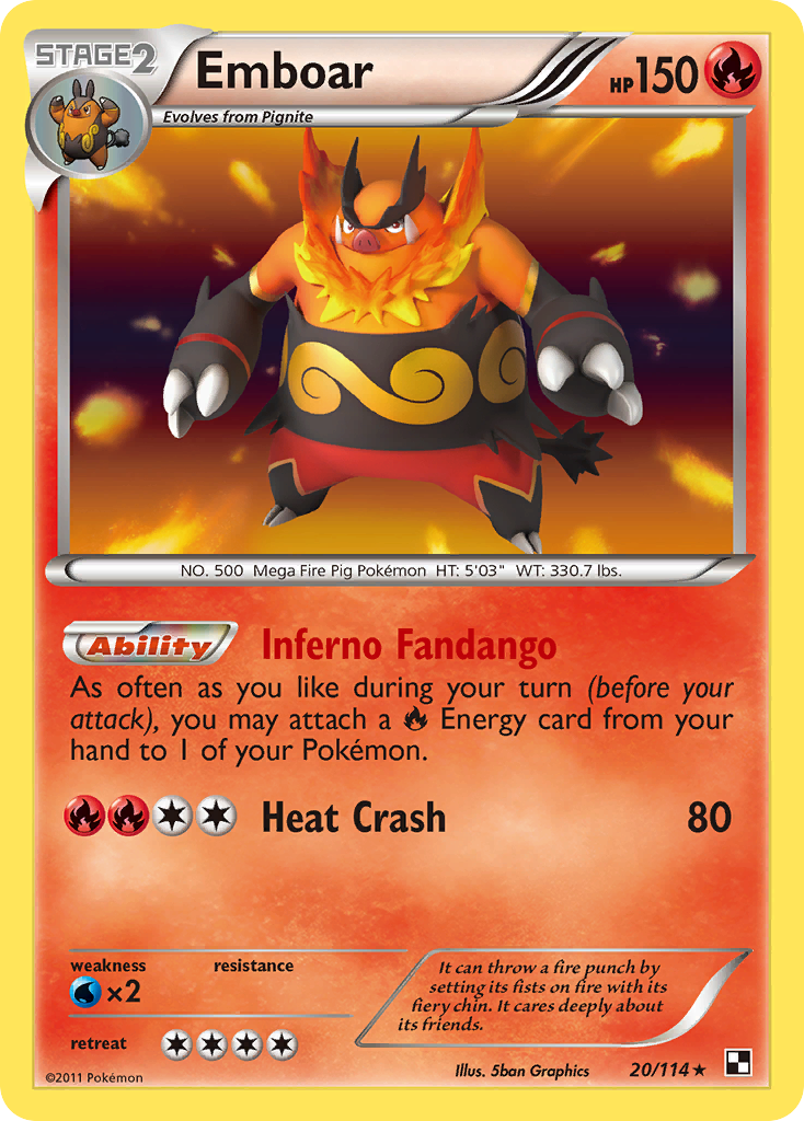 Emboar (20/114) [Black & White: Base Set] | Total Play