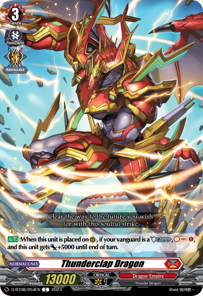 Thunderclap Dragon (D-BT08/054EN) [Minerva Rising] | Total Play