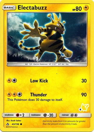 Electabuzz (43/156) (Pikachu Stamp #6) [Battle Academy 2020] | Total Play