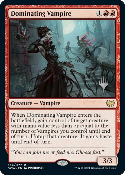 Dominating Vampire (Promo Pack) [Innistrad: Crimson Vow Promos] | Total Play