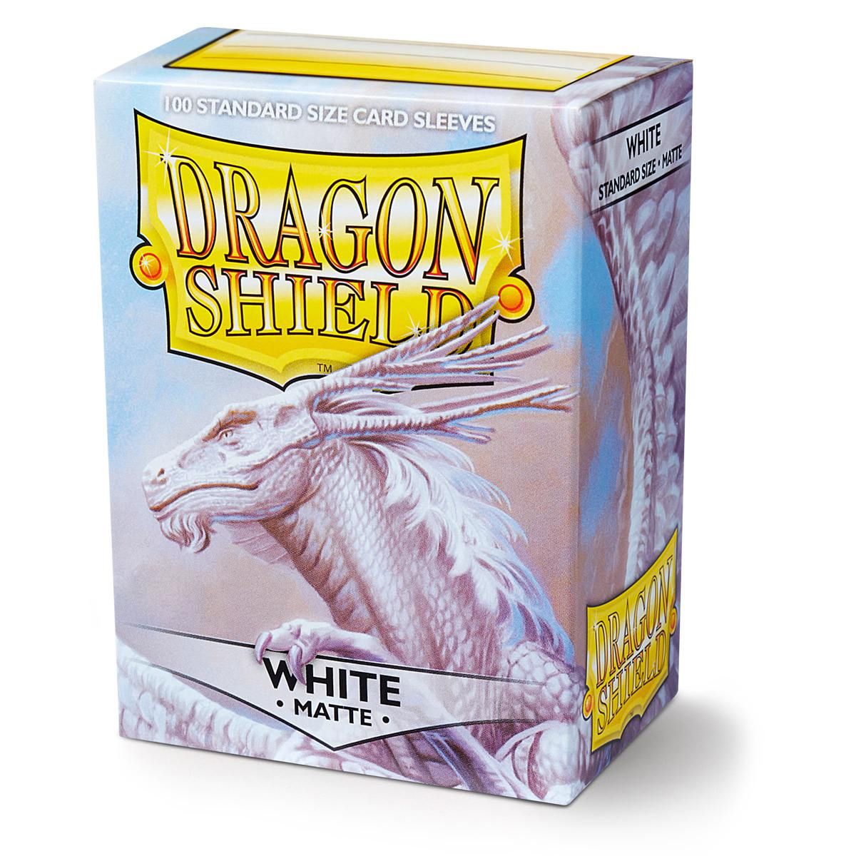 Dragon Shield: Standard 100ct Sleeves - White (Matte) | Total Play
