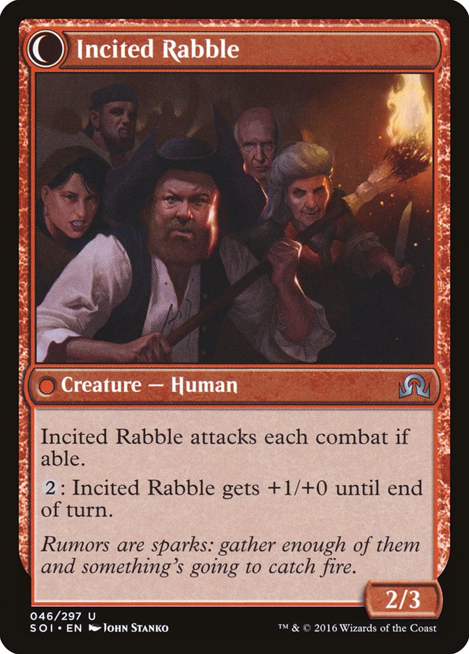 Town Gossipmonger // Incited Rabble [Shadows over Innistrad] | Total Play