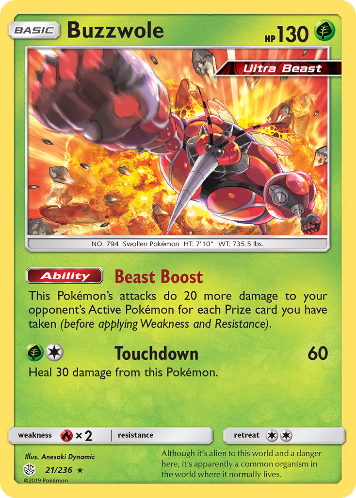 Buzzwole (21/236) [Sun & Moon: Cosmic Eclipse] | Total Play