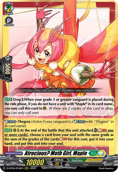 Atrocious? Moth Girl, Maple (D-BT05/018EN) [Triumphant Return of the Brave Heroes] | Total Play