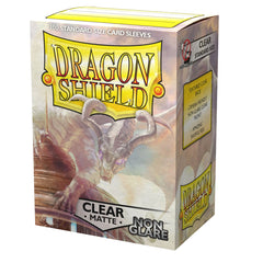 Dragon Shield: Standard 100ct Sleeves - Clear (Non-Glare Matte) | Total Play
