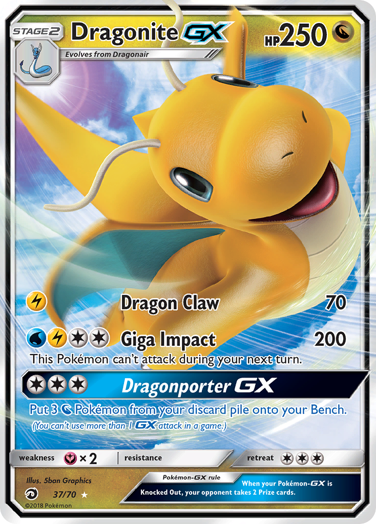 Dragonite GX (37/70) [Sun & Moon: Dragon Majesty] | Total Play