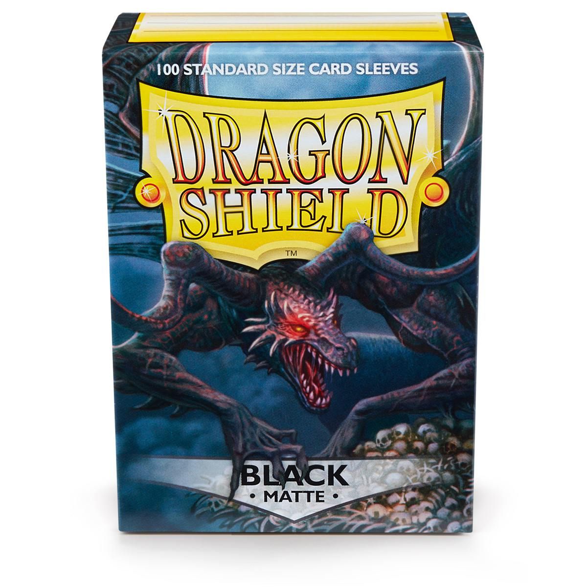 Dragon Shield: Standard 100ct Sleeves - Black (Matte) | Total Play