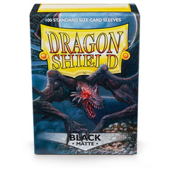 Dragon Shield: Standard 100ct Sleeves - Black (Matte) | Total Play