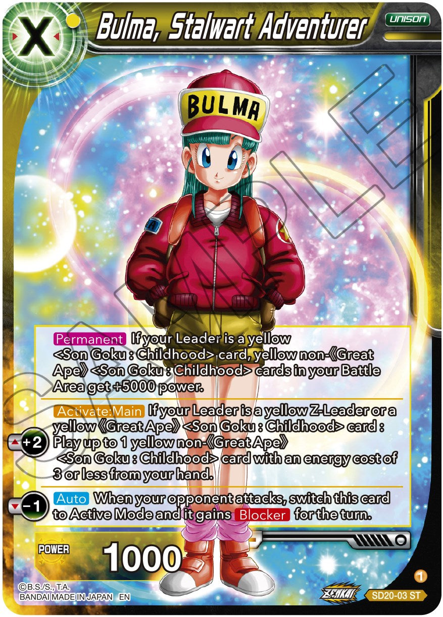 Bulma, Stalwart Adventurer (SD20-03) [Dawn of the Z-Legends] | Total Play