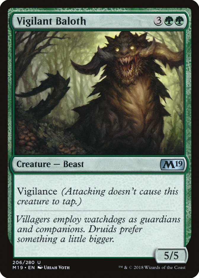 Vigilant Baloth [Core Set 2019] | Total Play