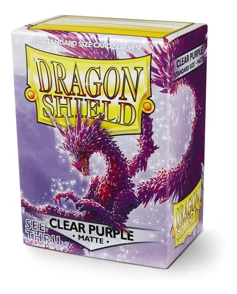 Dragon Shield: Standard 100ct Sleeves - Clear Purple (Matte) | Total Play