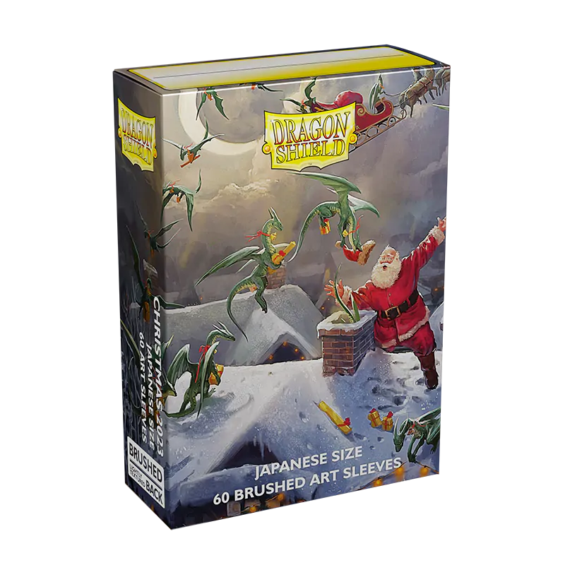 Dragon Shield: Japanese Size 60ct Brushed Art Sleeves - Christmas (2023) | Total Play