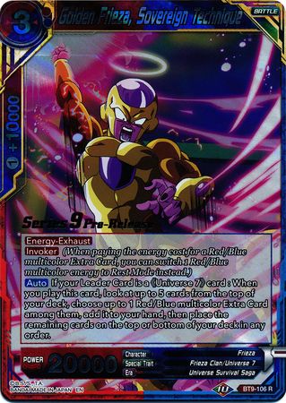 Golden Frieza, Sovereign Technique (BT9-106) [Universal Onslaught Prerelease Promos] | Total Play