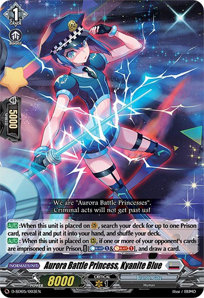 Aurora Battle Princess, Kyanite Blue (D-SD05/003EN) [Tomari Seto: Aurora Valkyrie] | Total Play