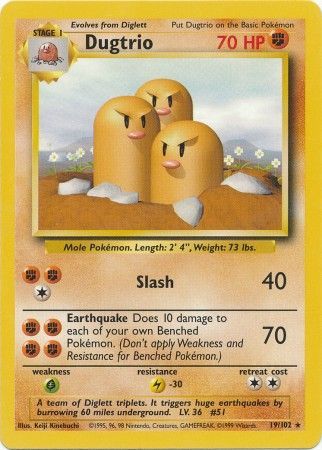 Dugtrio (19/102) [Base Set Unlimited] | Total Play