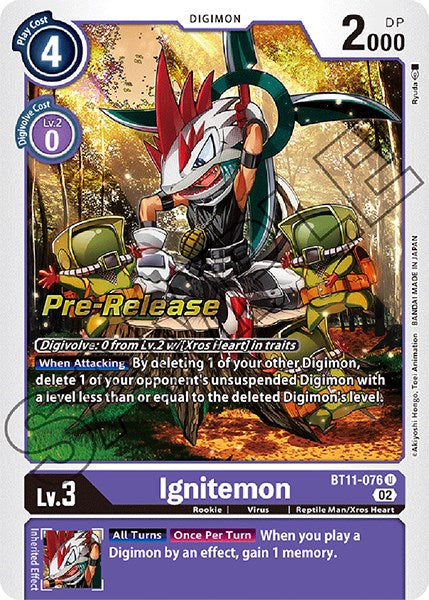 Ignitemon [BT11-076] [Dimensional Phase Pre-Release Promos] | Total Play