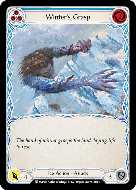 Winter's Grasp (Blue) [OLD017] (Tales of Aria Oldhim Blitz Deck)  1st Edition Normal | Total Play