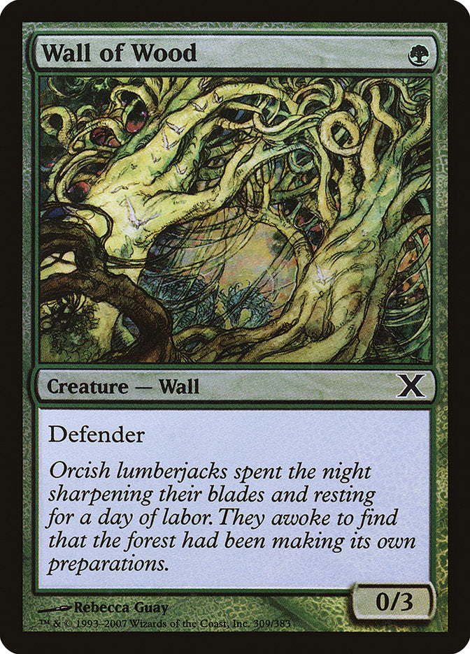 Wall of Wood (Premium Foil) [Tenth Edition] | Total Play