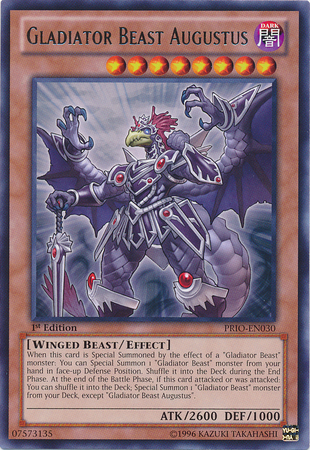 Gladiator Beast Augustus [PRIO-EN030] Rare | Total Play