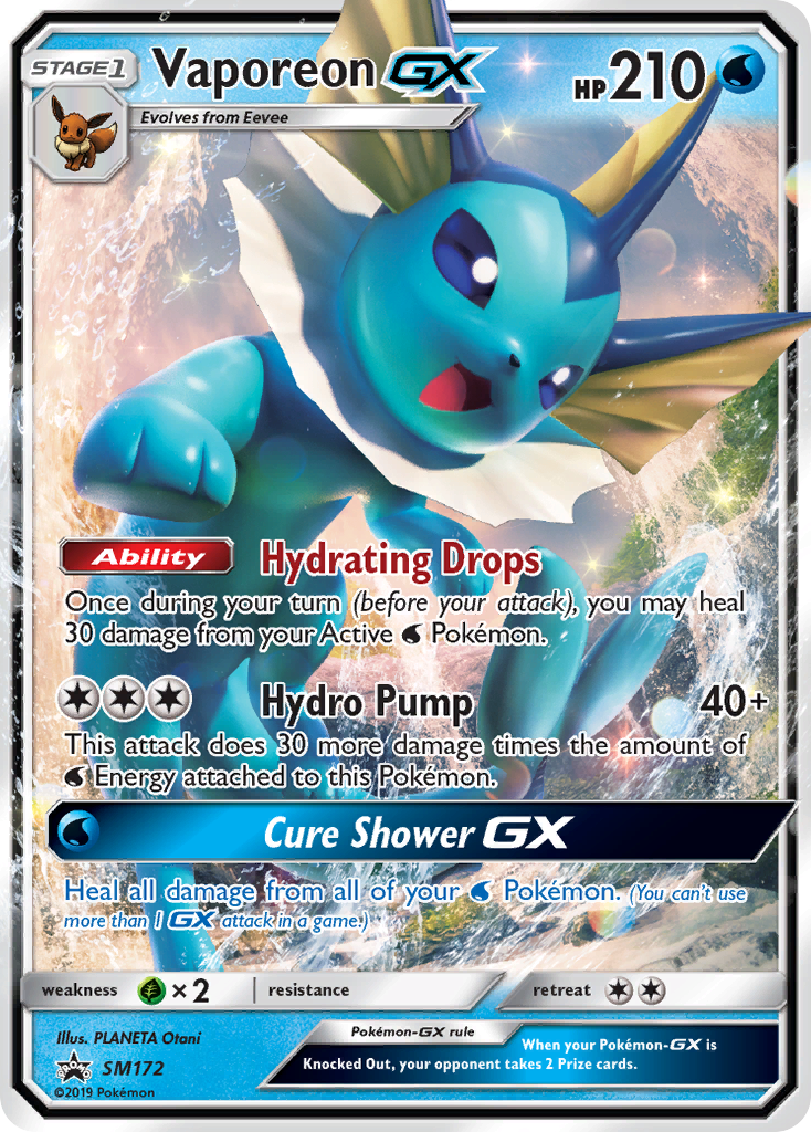 Vaporeon GX (SM172) [Sun & Moon: Black Star Promos] | Total Play