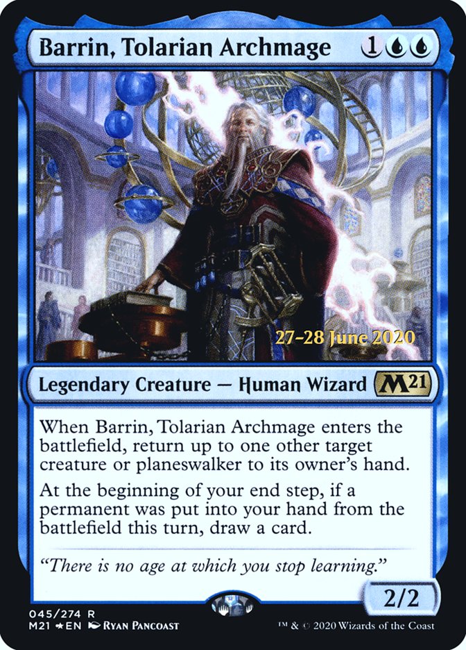 Barrin, Tolarian Archmage [Core Set 2021 Prerelease Promos] | Total Play