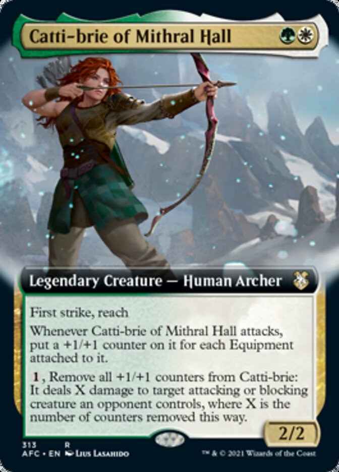 Catti-brie of Mithral Hall (Extended Art) [Dungeons & Dragons: Adventures in the Forgotten Realms Commander] | Total Play