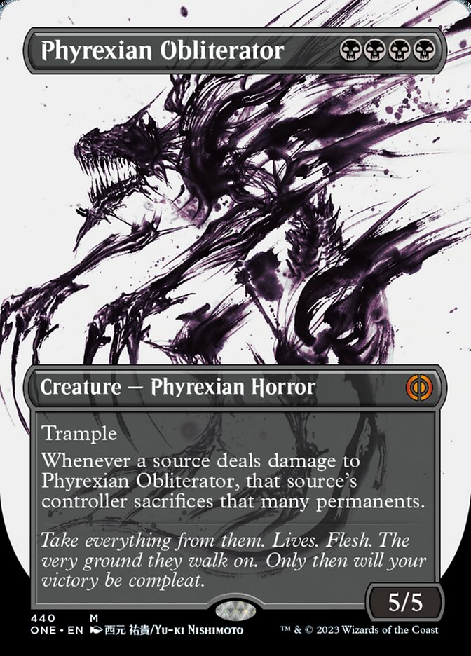 Phyrexian Obliterator (Borderless Ichor Step-and-Compleat Foil) [Phyrexia: All Will Be One] | Total Play