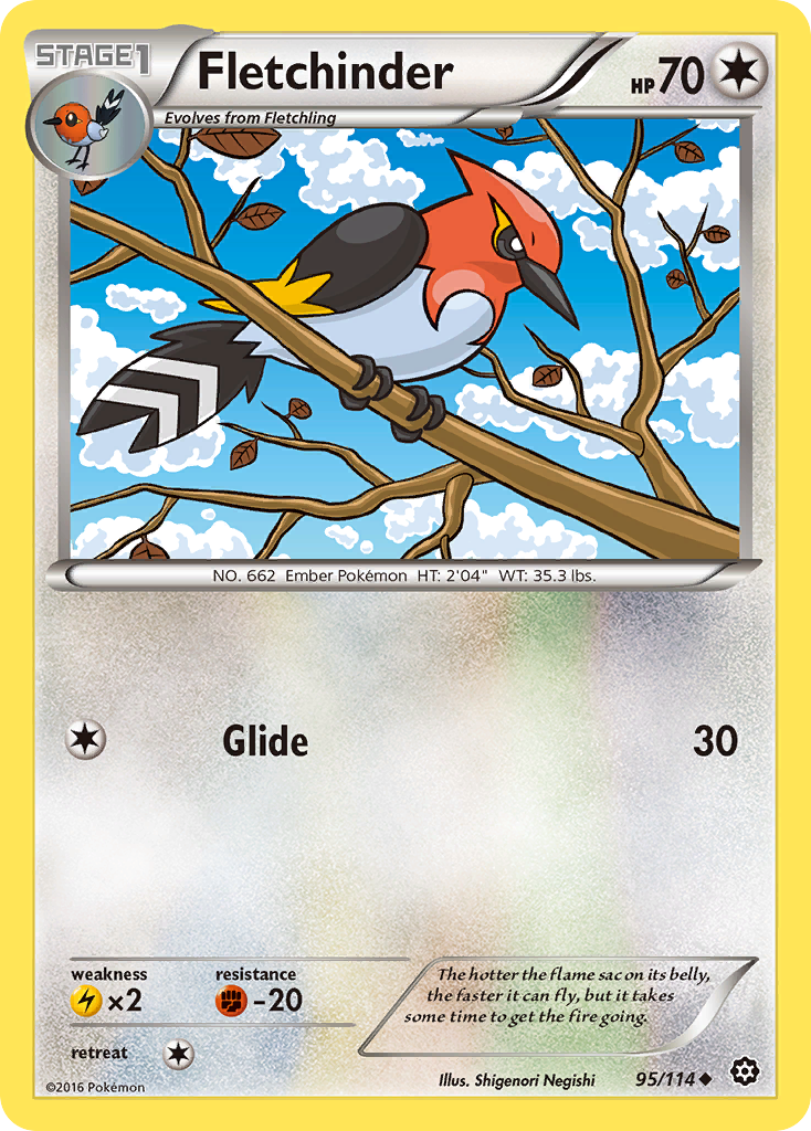 Fletchinder (95/114) [XY: Steam Siege] | Total Play