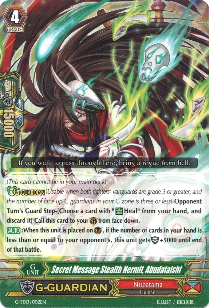 Secret Message Stealth Hermit, Abudataishi (G-TD13/002EN) [Evil Eye Sovereign] | Total Play
