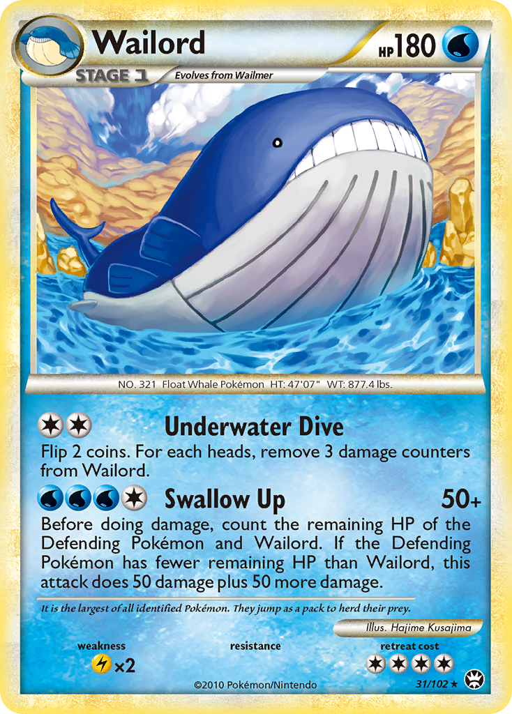 Wailord (31/102) [HeartGold & SoulSilver: Triumphant] | Total Play