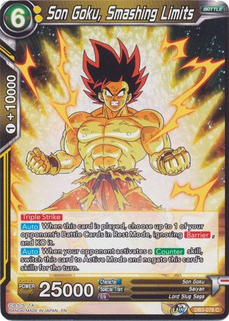 Son Goku, Smashing Limits (DB3-078) [Giant Force] | Total Play