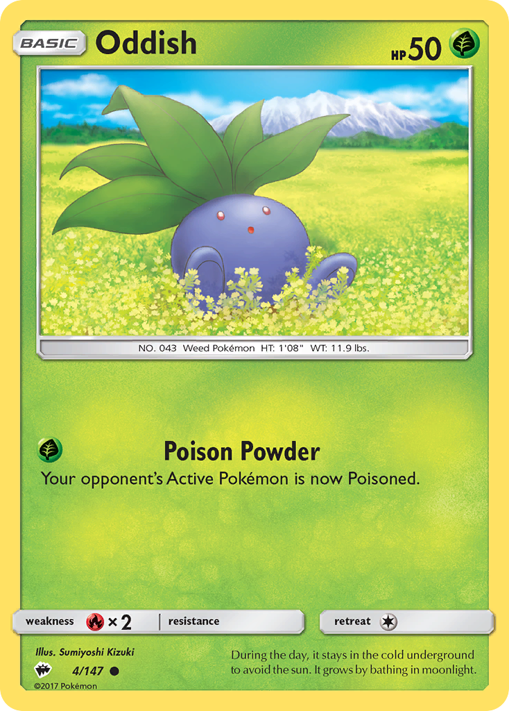 Oddish (4/147) [Sun & Moon: Burning Shadows] | Total Play