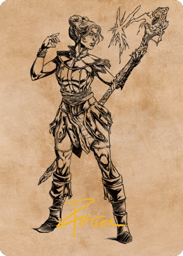 Neera, Wild Mage Art Card (Gold-Stamped Signature) [Commander Legends: Battle for Baldur's Gate Art Series] | Total Play