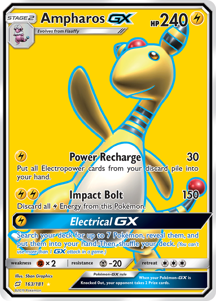 Ampharos GX (163/181) [Sun & Moon: Team Up] | Total Play