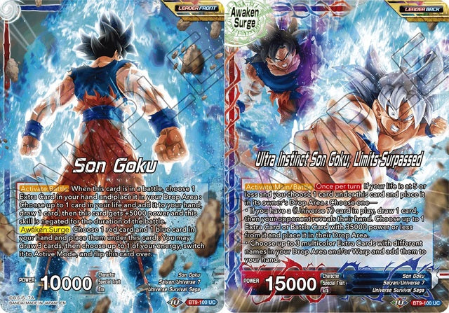 Son Goku // Ultra Instinct Son Goku, Limits Surpassed (BT9-100) [Universal Onslaught] | Total Play